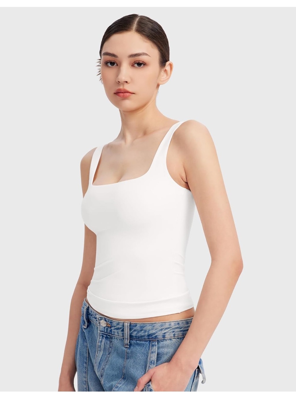 PUMIEY Women's Square Neck Tank Top size XXL